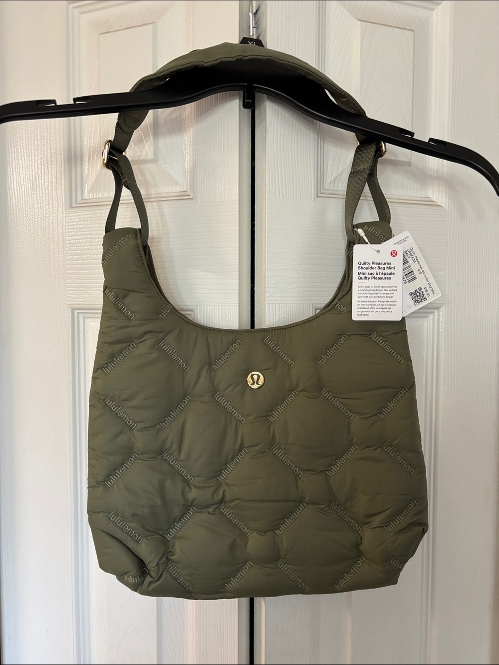 lululemon Quilty Pleasures shoulder mini Olive Green Bag